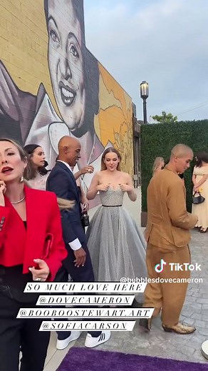 Dove Cameron and Boo Boo Stewart tonight at the Cameron Boyce Foundation. 😭🩵🤎 #dove #dovecameron #cameronboyce #fyp #viral