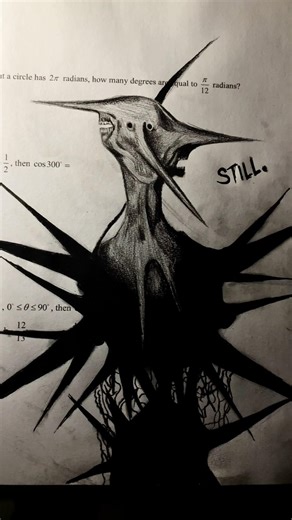 Day 16 of Traumatizing my Math teacher #horror #shorts #creepydrawing #analoghorror