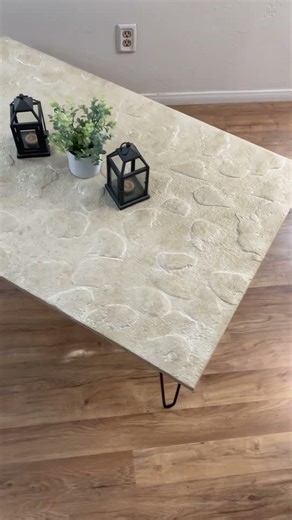 Newly finished stone look coffee table!