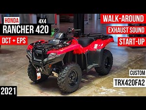 2021 Honda Rancher 420 DCT EPS 4x4 ATV Walkaround | FourTrax TRX420FA2 A-Arm Guards, Winch