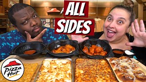 👋 Hey Fam!! 👋 Kristin and Jamil order Pizza Hut and get ALL the sides that are on the menu!!! Today KristinandJamil eat Bread Sticks, Cheese Sticks, Chicken Wingless, Boneless Wings, Chicken Alfredo Pasta, and Cinnabon Mini Rolls! Soooooo, what will we rate the Pizza Hut sides on a scale from 1-10?....You'll have to watch to find out! ;) ********** We also give special shout outs to our K&J Fam Club Members! Thank you so much for all of your support! ***Laura Weaver, Candice Vought, Tachika Da