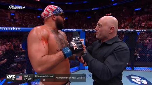 Josh Hokit just called out Alex Pereira after his win at UFC 327 “CHAMA THESE NUTS!” 💀