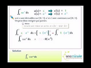 Intégration Par Parties - Une Minute Pour Comprendre - TS - 2