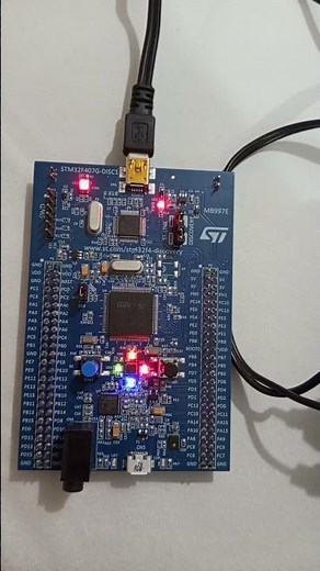 "Stm32f407" Microcontroller Discovery Board (On board LEDs toggle)