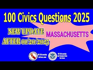 100 Civics Questions for US Citizenship Test 2025 Massachusetts