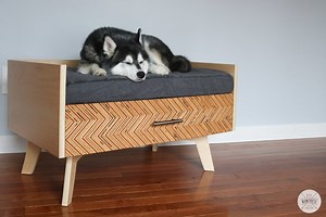 DIY Dog Bed With Storage Drawer - DIY Huntress