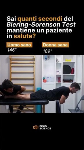 Biering-Sorensen Test Test per il mal di schiena (LBP)