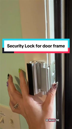 Just for an added level of security, I got this door frame lock. It keeps the frame in place so if somebody were to kick in the door, they wouldn’t be able to! #DoorFrameLock #SecurityLock #DoorLock