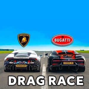 Drag race: Bugatti Chiron SS v 1,800hp Lambo Huracan 🚗🤯 | carwow