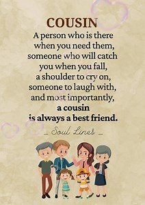 A cousin is always a best friend #lifelessons #deepthoughts #motivationquotes #story #aestheticreels #aestheticquotes #lovequotes #motivationalquotes #lovestory #love #quotesaboutlife #quotesdaily #quotes | Soul Lines