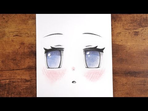 Simple Sketch | How to Draw Beautiful Kawaii Anime Eyes Easily | Step-by-Step Full Process 