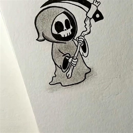 🔥How to Draw the Grim Reaper in Minutes☠️ (Too Easy!)💯❤️‍🔥