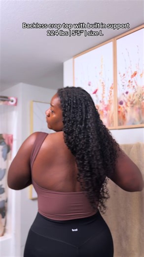Affordable Backless Crop Top with Built-In Support
