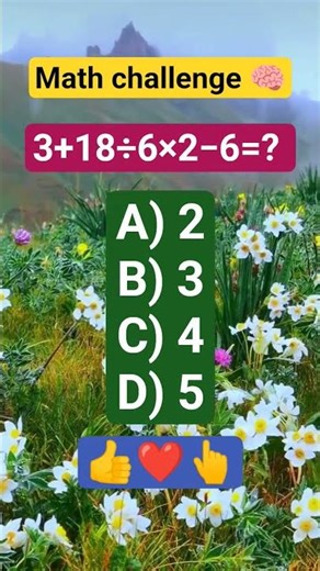 Math Challenge💪 🧠👆 #shortvideo