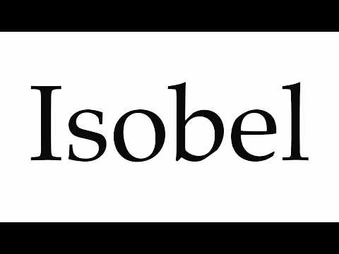 How to Pronounce Isobel