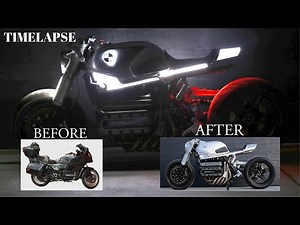 Custom BMW K Bike Motorcycle Full Build | TRON Retro Cafe Racer | Timelapse K1100 K100 Flying Brick