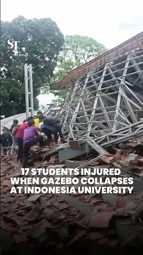 17 students injured when gazebo collapses at Indonesia university