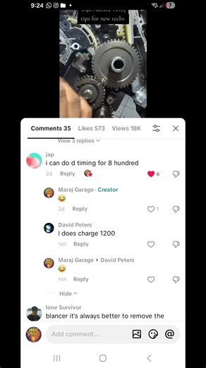 #marajgarage #mechanictok #fyp #d40 timing chain price stands firm 4000ttd