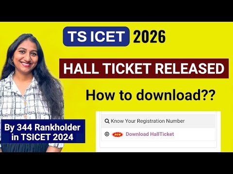TSICET Hall Ticket Released | TSICET 2026 | How to download | Clear Video Explanation