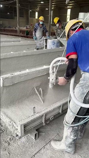 How to quickly make a concrete landscape bench by the river #construction #concrete #bench