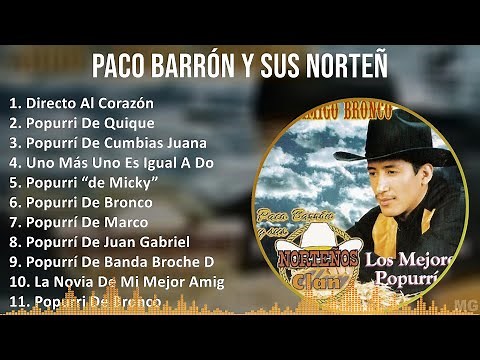 Paco Barrón Y Sus Norteños Clan 2024 MIX Grandes Exitos - Directo Al Corazón, Popurri De Quique,...
