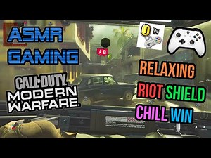 ASMR Gaming 😴 Call of Duty Modern Warfare Relaxing Riot Shield Win 🎮🎧 Controller Sounds 💤