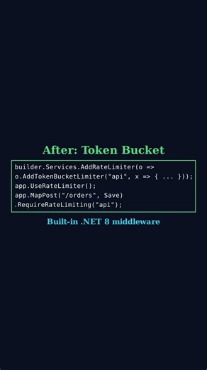 .NET 8 RateLimiter: Stop API Spikes Fast #Shorts