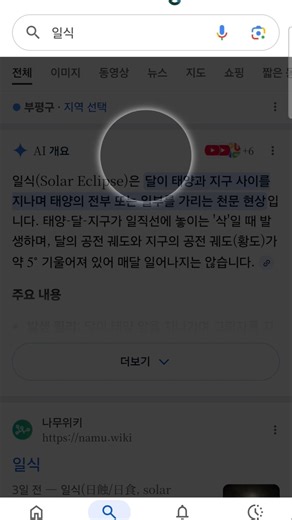 찾음!!! #해피하늘 #구글 #일식 #검색