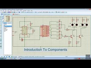 Police Lights using 555 Timer and 4017 Counter in Proteus