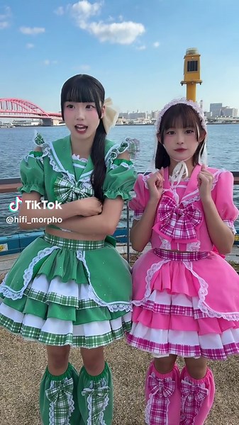 ｿﾛｯﾃﾅｲﾖ！ 💚@ひすいいろは 🩷@桃花(16) #アイドル #大阪 #大阪アイドル #Morpho