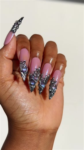 Recreating Viral Chrome Nails Set: Nail Art Tutorial