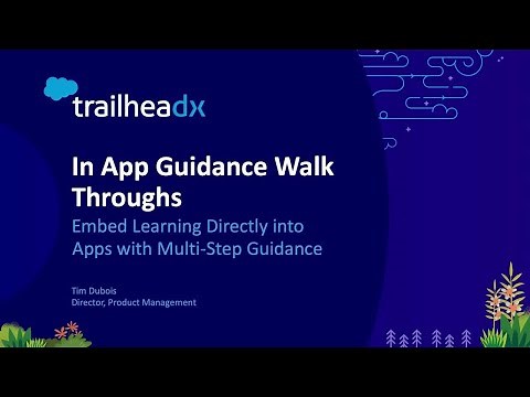 In App Guidance Walk Throughs