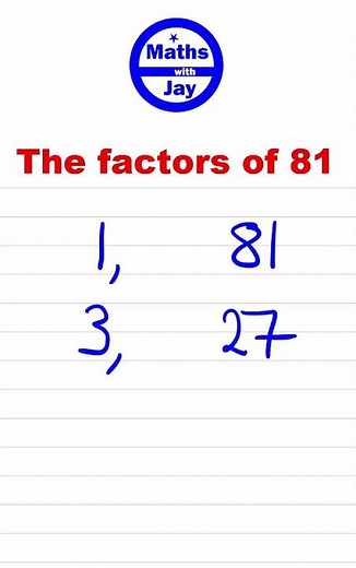 Factors of 81 #maths #gcse