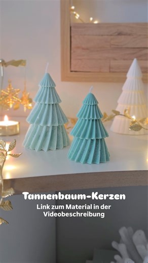 Tannenbaum Kerzen 🌲✨ Link zu allen Materialien in der Videobeschreibung 😊#holidayswithyoutube #diy