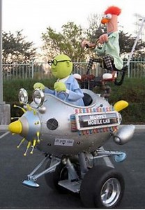 Mobile Disney animatronics roam Imagineering's parking lot