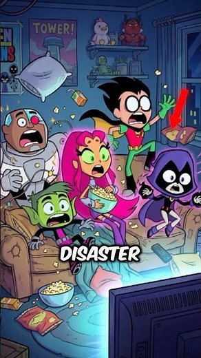 In Teen Titans Go, A simple Movie night turns into total disaster…😳 #shorts