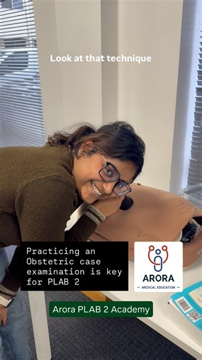 🤰Practicing an Obstetric case examination is key for PLAB 2… #plab #ukmla #plab2 #aroraacademy