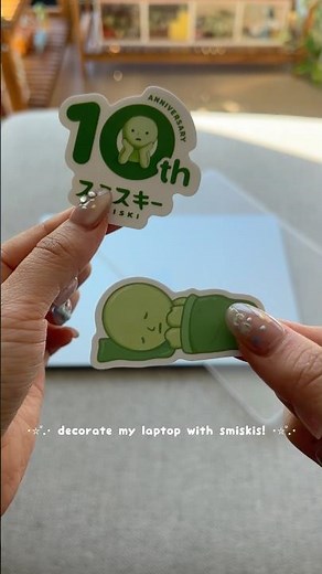 decorate my laptop with smiski stickers! ✨💕