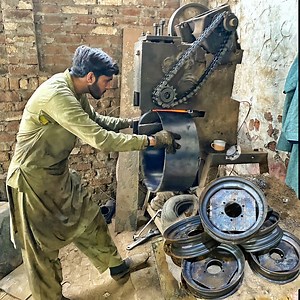 11M views · 82K reactions | How Wheel Rim is Manufacture-Small Vehicles Wheel RIM Manufacturing Process | Pakistani truck | Facebook