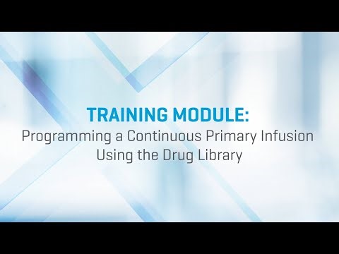 Training: Novum IQ LVP: How to Program a Continuous Infusion