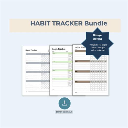 Habit Tracker Printable | Weekly Minimalist Planner (A4/US Letter PDF) - Etsy Canada