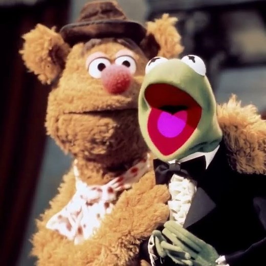 Fozzie comforting Kermit with a hug - The Muppets