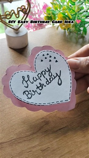DIY Easy Heart Shape Birthday Card Idea 🎂💖 | Handmade Birthday Greeting Card | Mini Card Tutorial