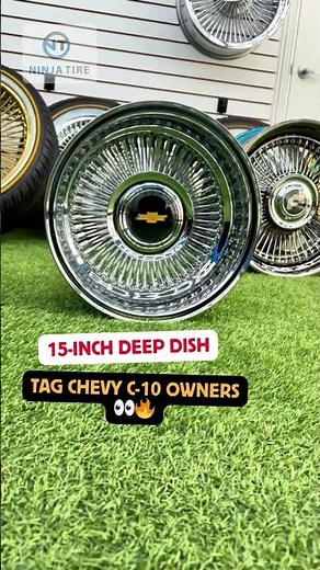 15” reverse deep dish wire wheels on Chevy C10