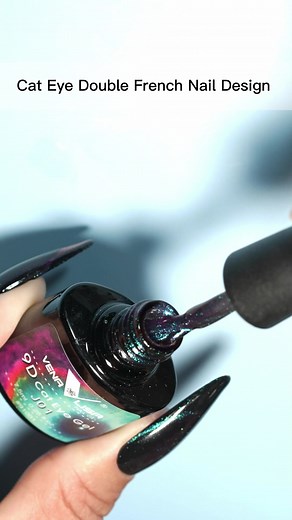 8.3K views · 122 reactions | Cat Eye Double French Nail Design✨...