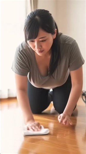 床を綺麗に拭きます