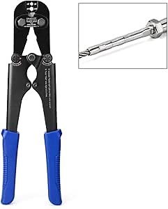 iCrimp Hand Swaging Tool for 1/8”&3/16” Stainless Steel Tensioner Swage Stud Wire Balustrade with cutting function for upto 3/16” wire rope