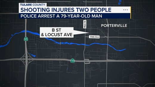 79-year-old arrested for shooting 2 people at a home in Porterville, police say
