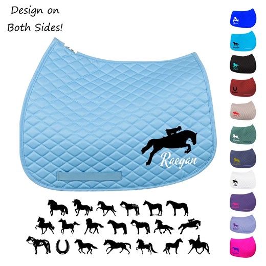 Personalized Horse Saddle Pad, Horse Gift, English Saddle Pad, All Purpose Saddle Pad, Custom Horse Pad, Equestrian Gift, Horse Awards - Etsy