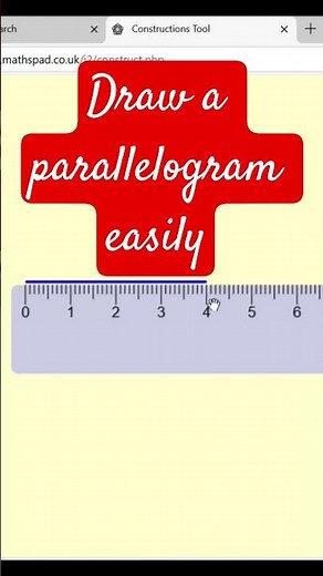 Easiest method to draw parallelogram #parallelogram